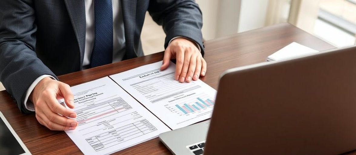 Executor showing estate bank statements during probate process