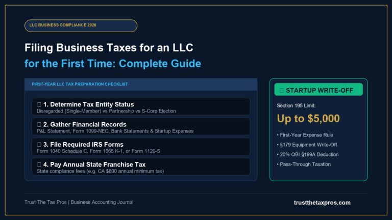 Filing Business Taxes for LLC for the First Time: 2026 Guide