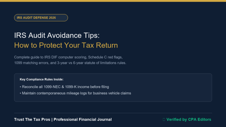 IRS Audit Avoidance Tips: How to Lower Audit Risk