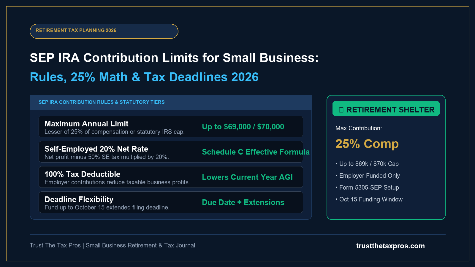 SEP IRA Contribution Limits for Small Business: 2026 Guide