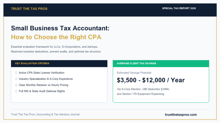 Small Business Tax Accountant: How to Choose the Right CPA