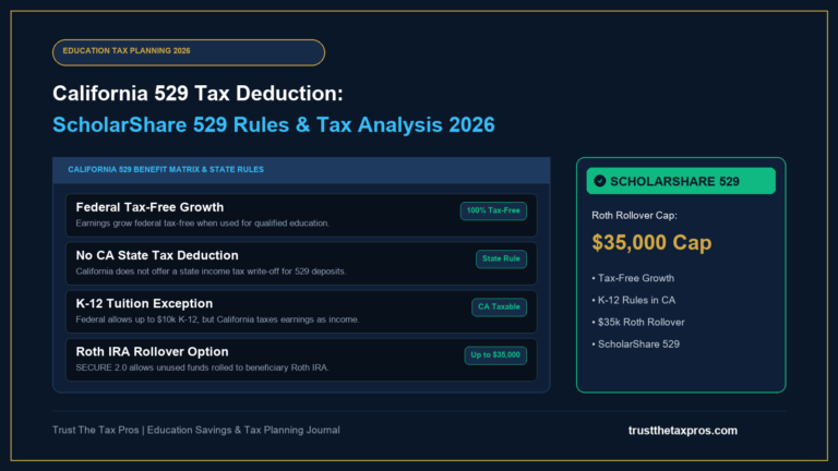 California 529 Tax Deduction: ScholarShare 529 Rules 2026