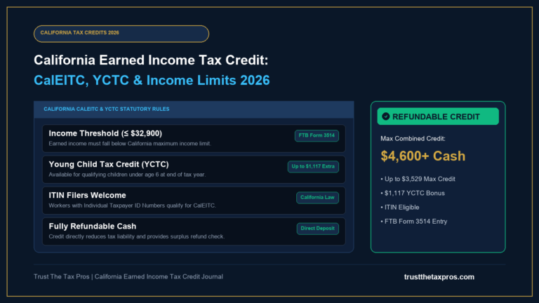 California Earned Income Tax Credit: CalEITC & YCTC Guide 2026