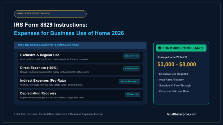 IRS Form 8829 Instructions: Expenses for Business Use of Home 2026