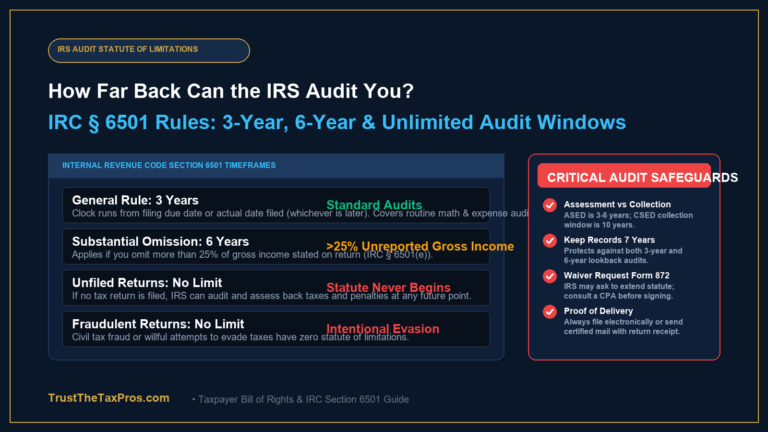 How Far Back Can the IRS Audit You? 2026 Rules & Limits