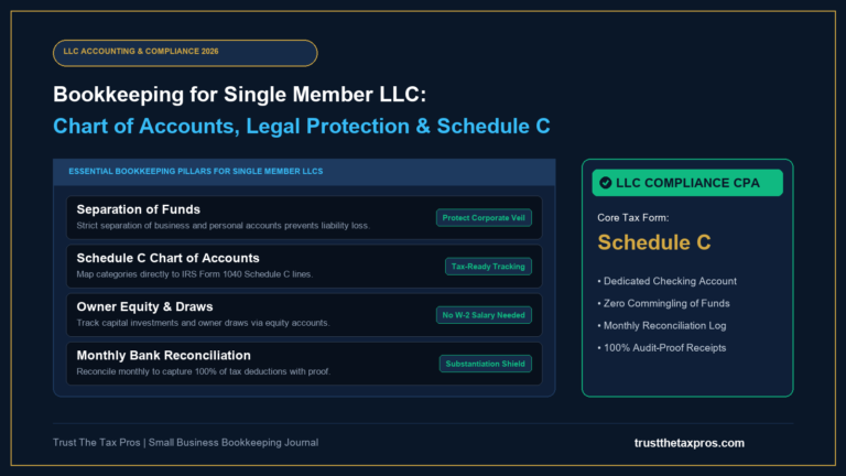 Bookkeeping for Single Member LLC: Complete Guide 2026