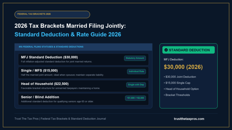 2026 Tax Brackets Married Filing Jointly: Standard Deduction Guide