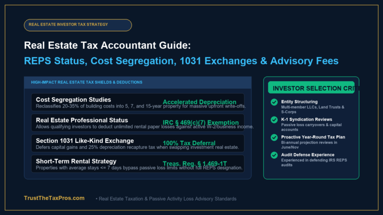 Real Estate Tax Accountant: 2026 Investor Guide