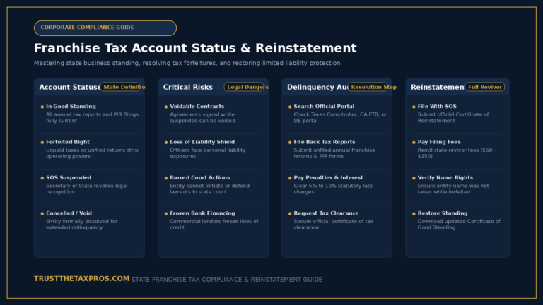 Franchise Tax Account Status: How to Check and Reinstate