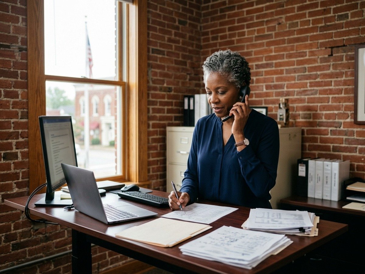 CPA on a client call reviewing health insurance and retirement deductions for a freelancer